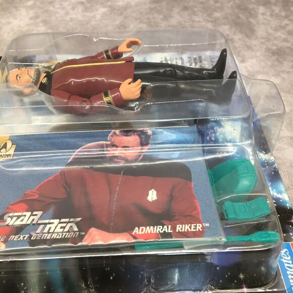STAR TREK Admiral William T Riker Next Generation Playmates Figure 30 Years-Read - Picture 4 of 11